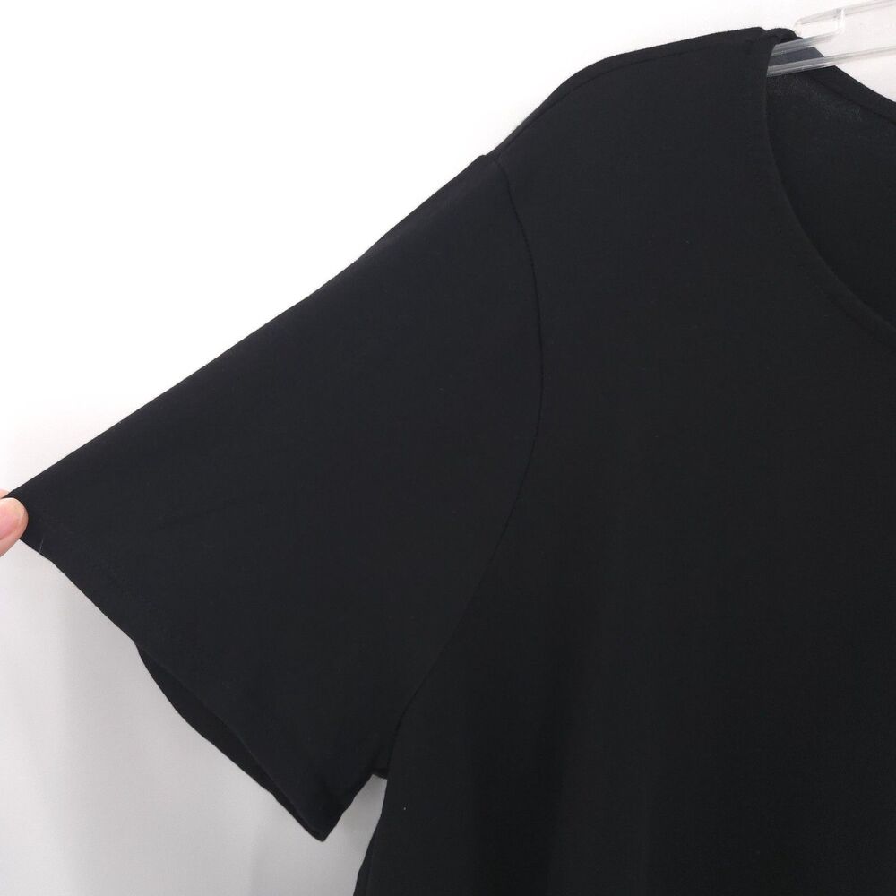 J. Jill Pure Jill scoop-neck Elliptical t-shirt Size 3X black 100% pima cotton - Picture 2 of 7